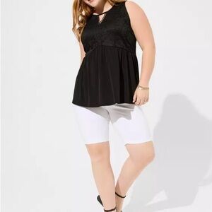Torrid Black Sleeveless Lace Top